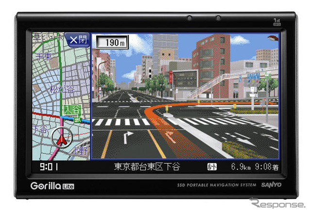 三洋電機がSSDポータブルナビ、ゴリラライト 発売…エコ運転診断も