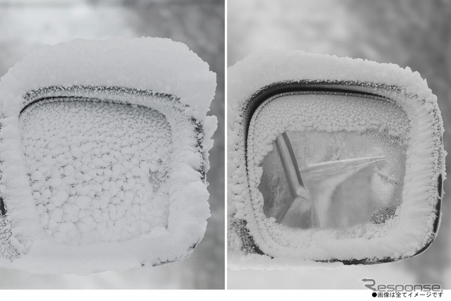 降雪時の走行中も視界を確保