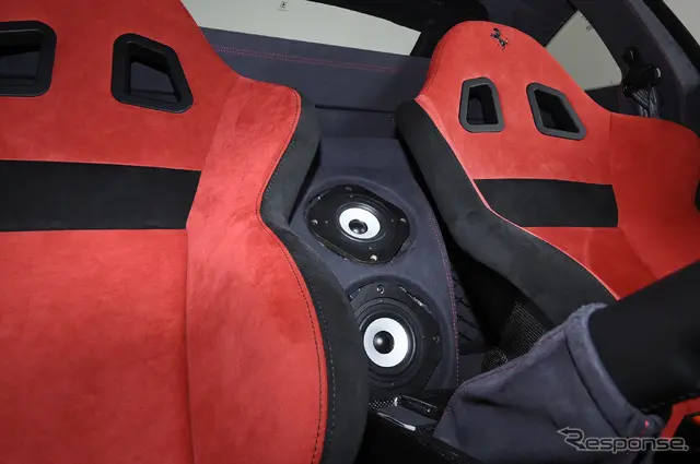 360モデナの純正ウーファーボックスに収まったBEWITHユニット