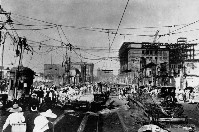 関東大震災時(1923年)の東京銀座