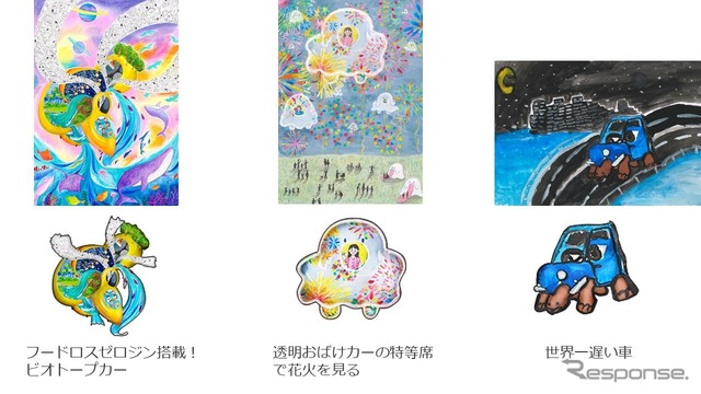 トヨタ夢のクルマアートコンテスト入賞作品がナビアイコンに