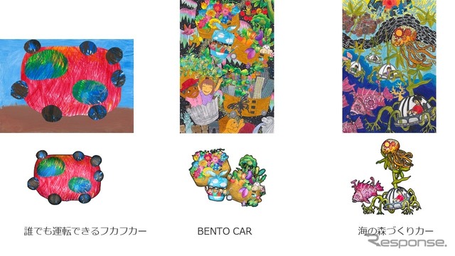 トヨタ夢のクルマアートコンテスト入賞作品がナビアイコンに