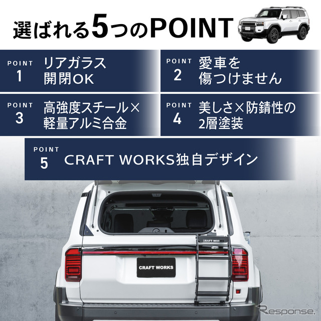 『ランドクルーザー250』専用「ラギッドリアラダー(ハーフリアラダー)」