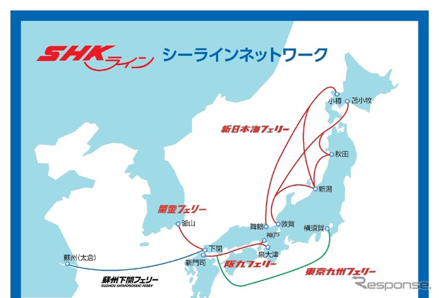 SHKライングループのシーラインネットワーク