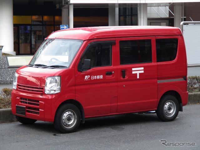 郵便車として使用されている軽バン(イメージ)