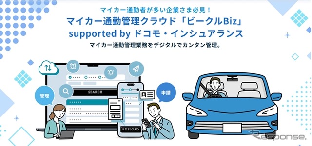 マイカー通勤管理クラウド「ビークルBiz」supported by ドコモ・インシュアランス