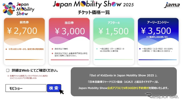 ジャパンモビリティショー2025チケット