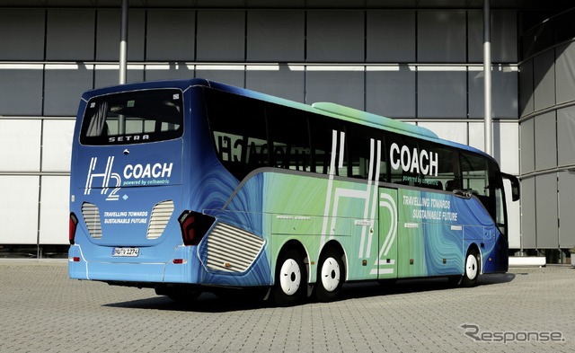 セトラブランド初となる水素燃料電池駆動の観光バス「H2コーチ」のテスト車両