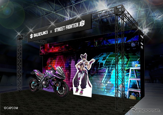 「GSX-8R Tuned by JURI」を展示するスズキのブースイメージ