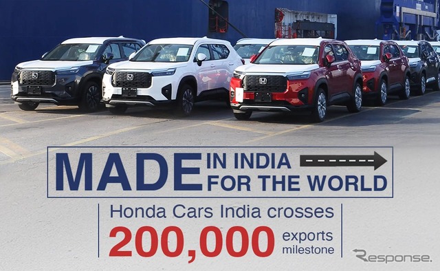 インドから輸出されるホンダ・エレベイト（日本名：WR-V）