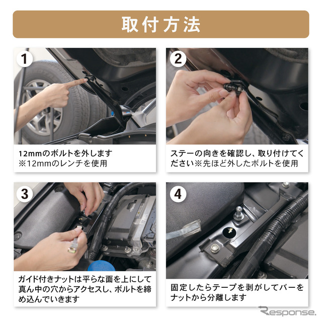 クラフトワークスのマツダ『CX-5/CX-8』専用「ボンネットダンパー」