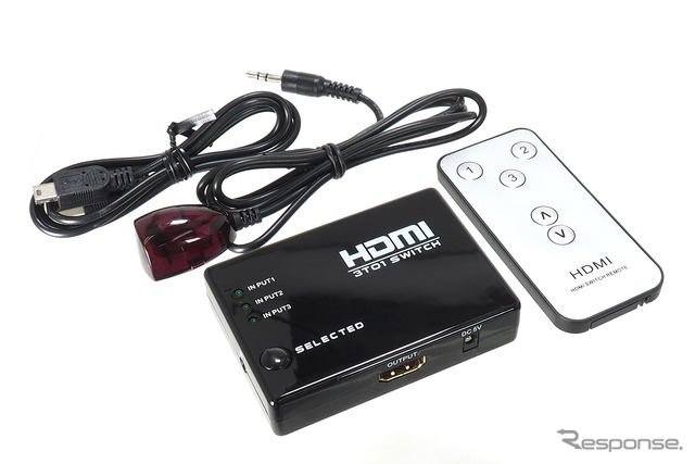 「HDMI分配器/セレクター」の一例（ビートソニック・IF21A）。