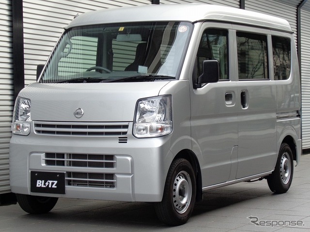 ブリッツ DAMPER ZZ-R　日産・NV100クリッパー装着例（フロント：14mmダウン / リア：23mmダウン）