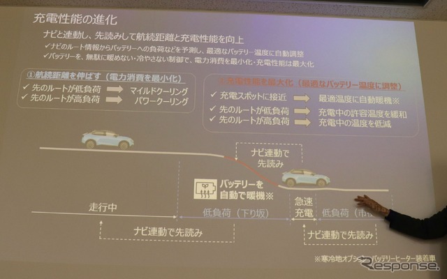 バッテリーのプレコンディショニング機能も搭載
