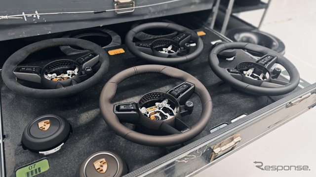 ポルシェが廃車のプラスチックを再生しステアリングホイール素材に利用