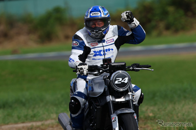 「鉄馬レース」第一ヒート、第二ヒートで優勝を飾った丸山浩氏