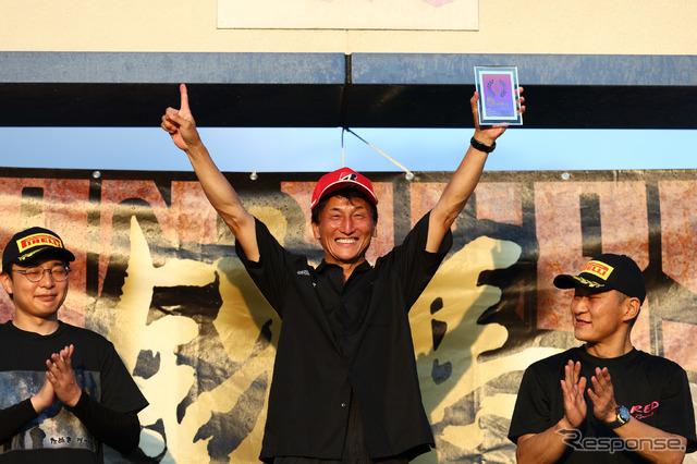 「鉄馬レース」第一ヒート、第二ヒートで優勝を飾った丸山浩氏