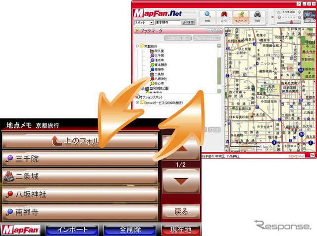 インクリメントP、PC用ナビソフト「MapFan Navii Ver.1.5」発売