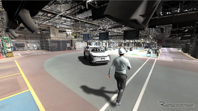 デジタルツイン環境で再現したトヨタ自動車の量産工場