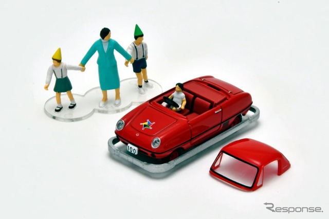 「こどもの国×ＴＬＶ　ダットサン　ベビイ　レストア車（赤）　フィギュア付」