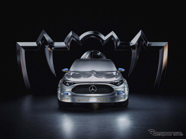 メルセデスベンツ『CLA』新型のアート作品。「リーグ・オブ・レジェンド」世界大会のトロフィーに着想