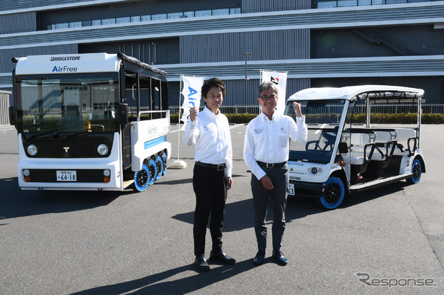 ブリヂストンの太田正樹氏(左)と岩淵芳典氏(右)