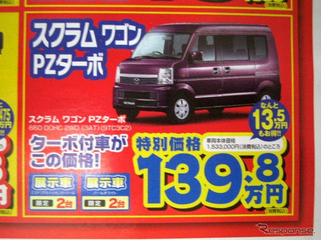 【値引き情報】ちょっと高めの、でも安くなっている軽自動車