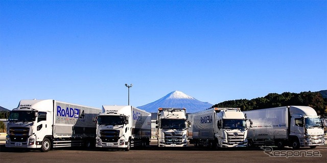 ＵＤトラックス、いすゞ、先進モビリティ、日野、三菱ふそうの自動運転実験車両