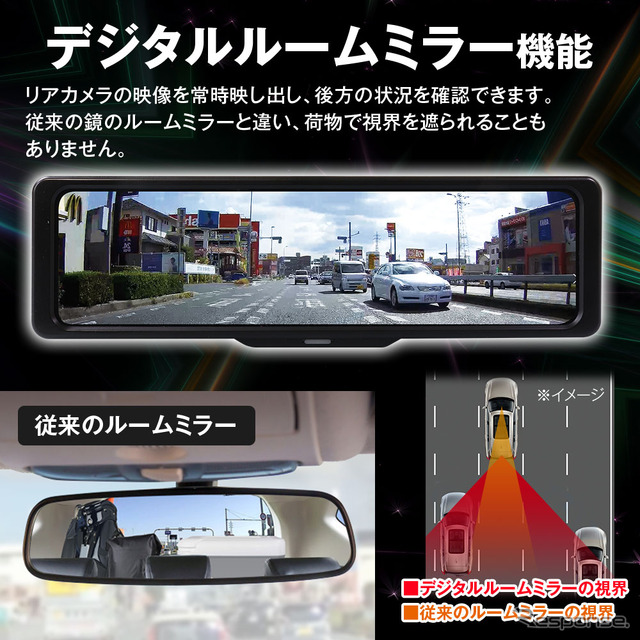 MAXWINの純正ミラー交換型デジタルルームミラー「MDR-G1011」