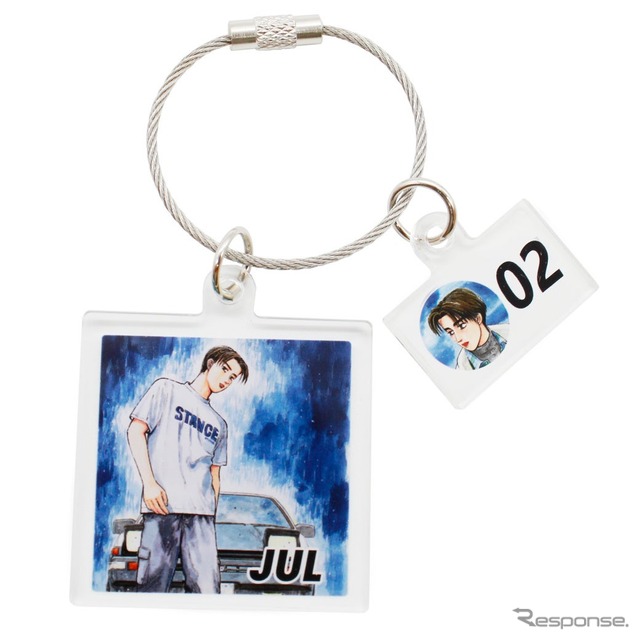 『頭文字D』デザインの365日アクリルキーチェーン