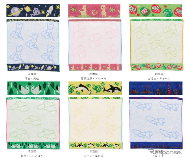 関東エリアのジャカード織 デザインモチーフイメージ