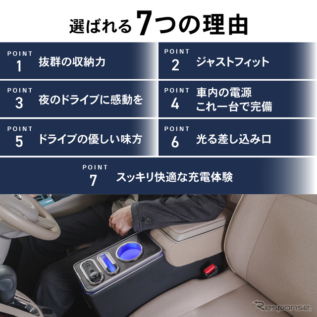 クラフトワークスのダイハツ『ムーヴキャンバス』専用LEDアームレスト/コンソールボックス