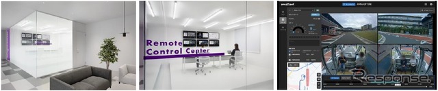 センター内外装と遠隔運行管理システム「everfleet」