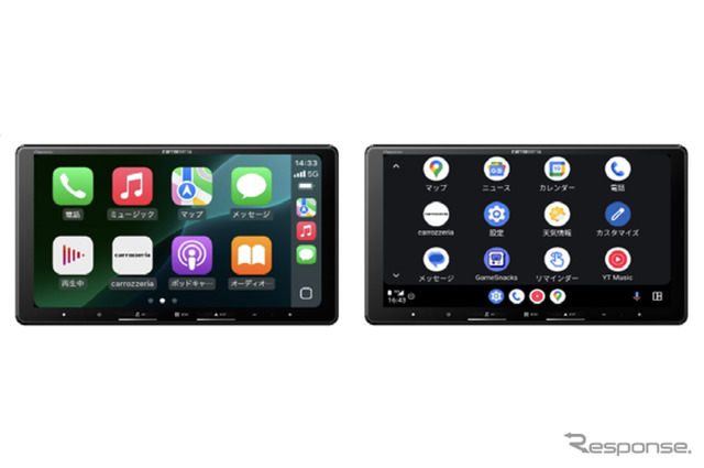 カロッツェリア「楽ナビ」2023年/2024年モデルをアップデート、Apple CarPlayとAndroid Autoへの対応と「おすすめレーン案内」が追加