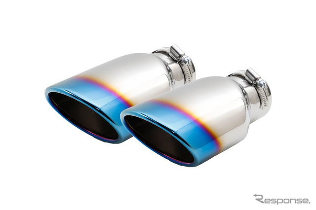 ブリッツ ニュルスペック・カスタムエディション 交換用Φ108オーバルのテールパーツ チタンカラーテール（VSR）