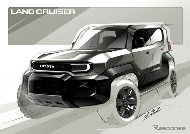 トヨタ ランドクルーザーFJのデザインスケッチ