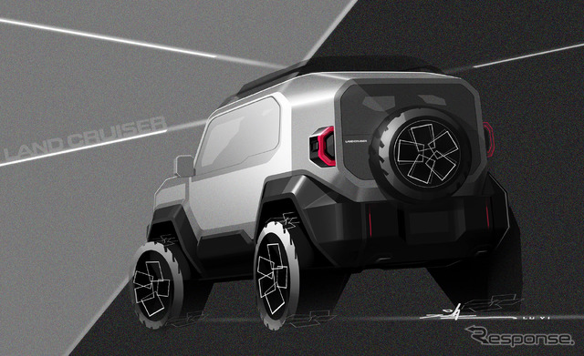 トヨタ ランドクルーザーFJのデザインスケッチ
