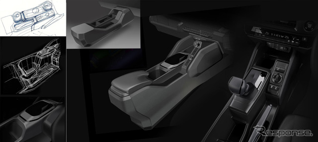 トヨタ ランドクルーザーFJのインテリアデザインスケッチ