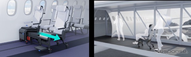 航空機座席＋機内用車いす 一体型航空機シート「ウェルボヤージュ・シート」