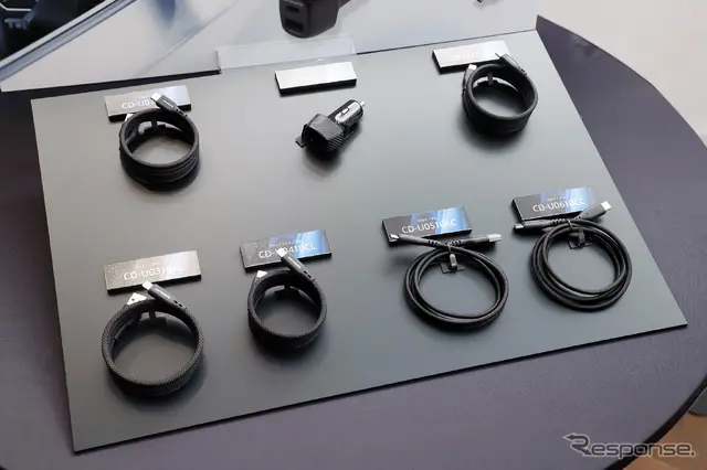 USBシガーチャージャーSDA-CG100CAとUSBケーブル