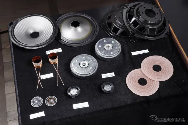 carrozzeria Fスピーカー分解パーツ群