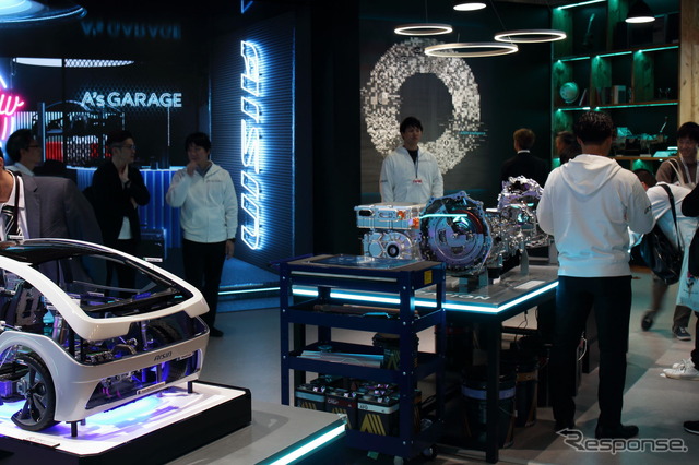 「A'sガレージ」をコンセプトにブースを展開したアイシン（ジャパンモビリティショー2025）