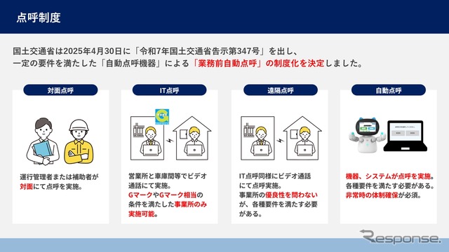 ナブアシストの業務前自動点呼機器『点呼＋』
