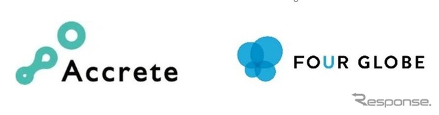 アクリートと子会社のフォーグローブのロゴ