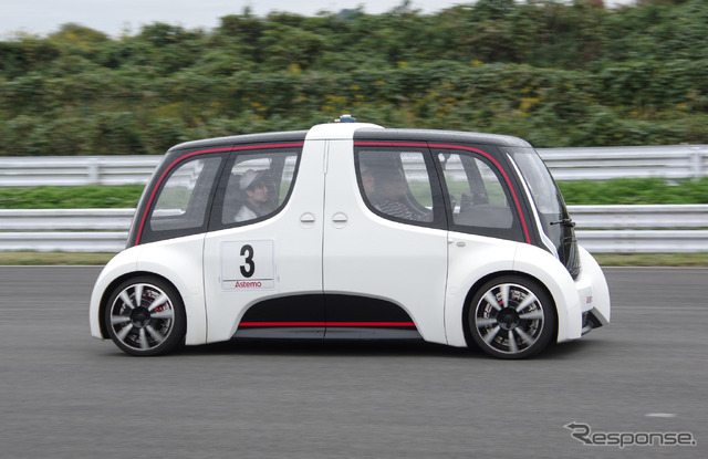 アステモのインホイールモーターと新操作デバイスのテスト車両（参考画像）