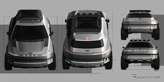 ヒョンデ『CRATERコンセプト』のティーザースケッチ