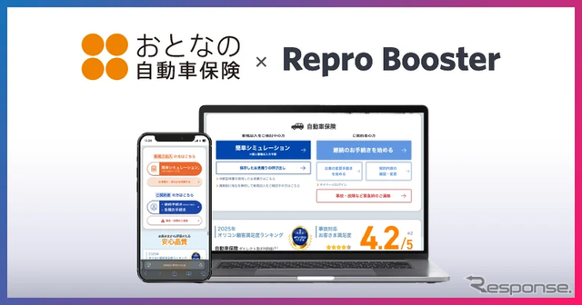 「おとなの自動車保険」申込みサイトにサイトスピード改善ツール「Repro Booster」導入
