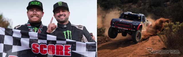 左：Alan Ampudia選手チーム　右：Christopher Polvoorde選手チームの参戦車両