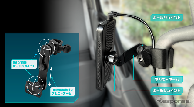 セイワのトラック向けデジタルサイドミラー「RAY30」