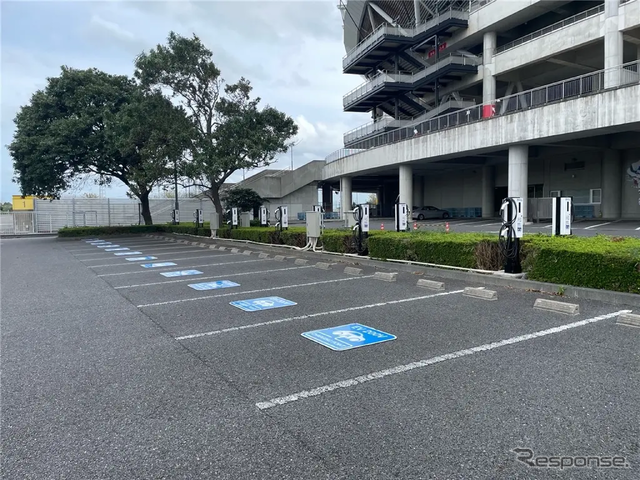 鹿島アントラーズ本拠地「メルカリスタジアム」にEV充電器24口設置